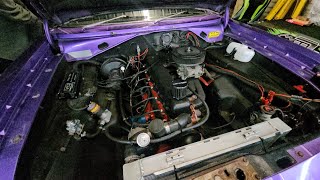 STD 245 HEMI PRÜFSTAND 500 2-fach Holley Pacemaker-Krümmer und 3-Zoll-Auspuff. Valiant Mopar.