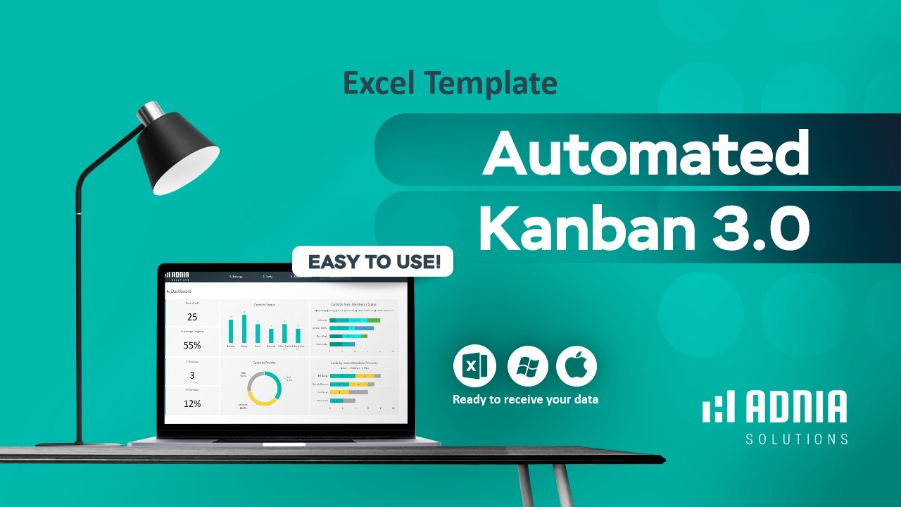 Automated Kanban Excel Template With Kanban Card Template