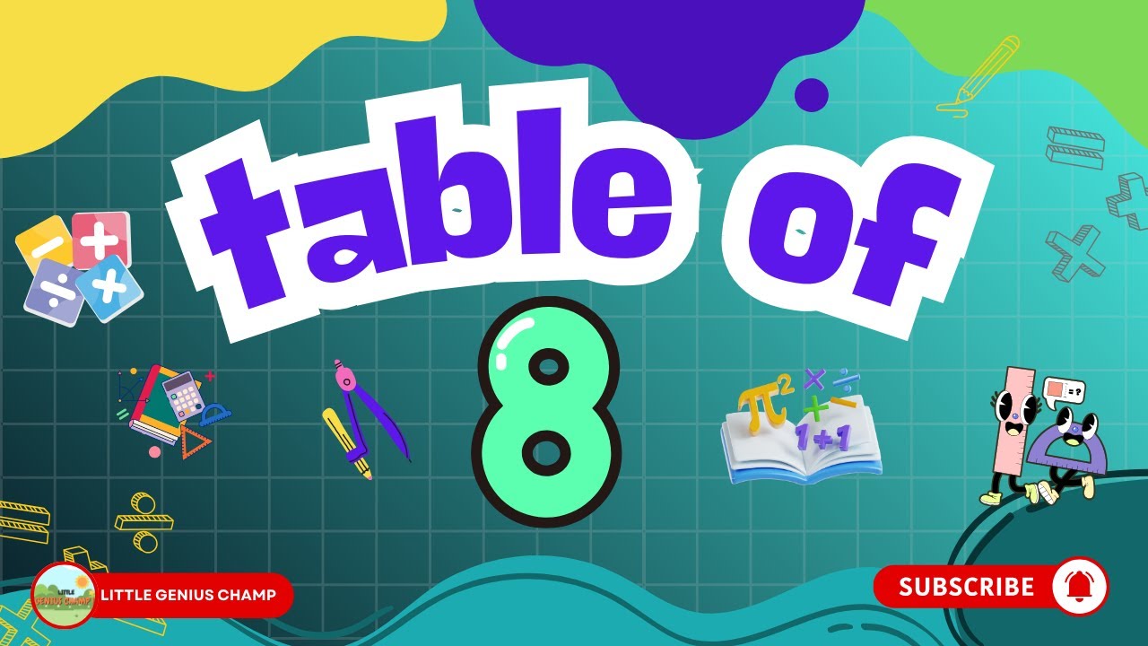 Table of 8 Song for Kids | Learn 8 Times Table with Fun and Music - YouTube