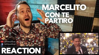 Marcelito Pomoy - Con Te Partirò - AGT Champions | REACTION