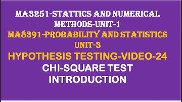 CHI SQUARE TEST INTRODUCTION | HYPOTHESIS TESTING VIDEO-24
