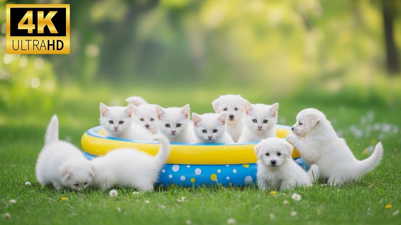 Tiny Hearts, Big Peace 🐾 Baby Animals in 4K | Gentle Piano & Nature Sounds