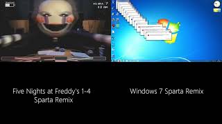 FNAF + Win 7 Sparta Remix (mashup)