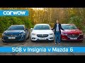 Peugeot 508 v Mazda 6 v Insignia Grand Sport - which is the best large family car?