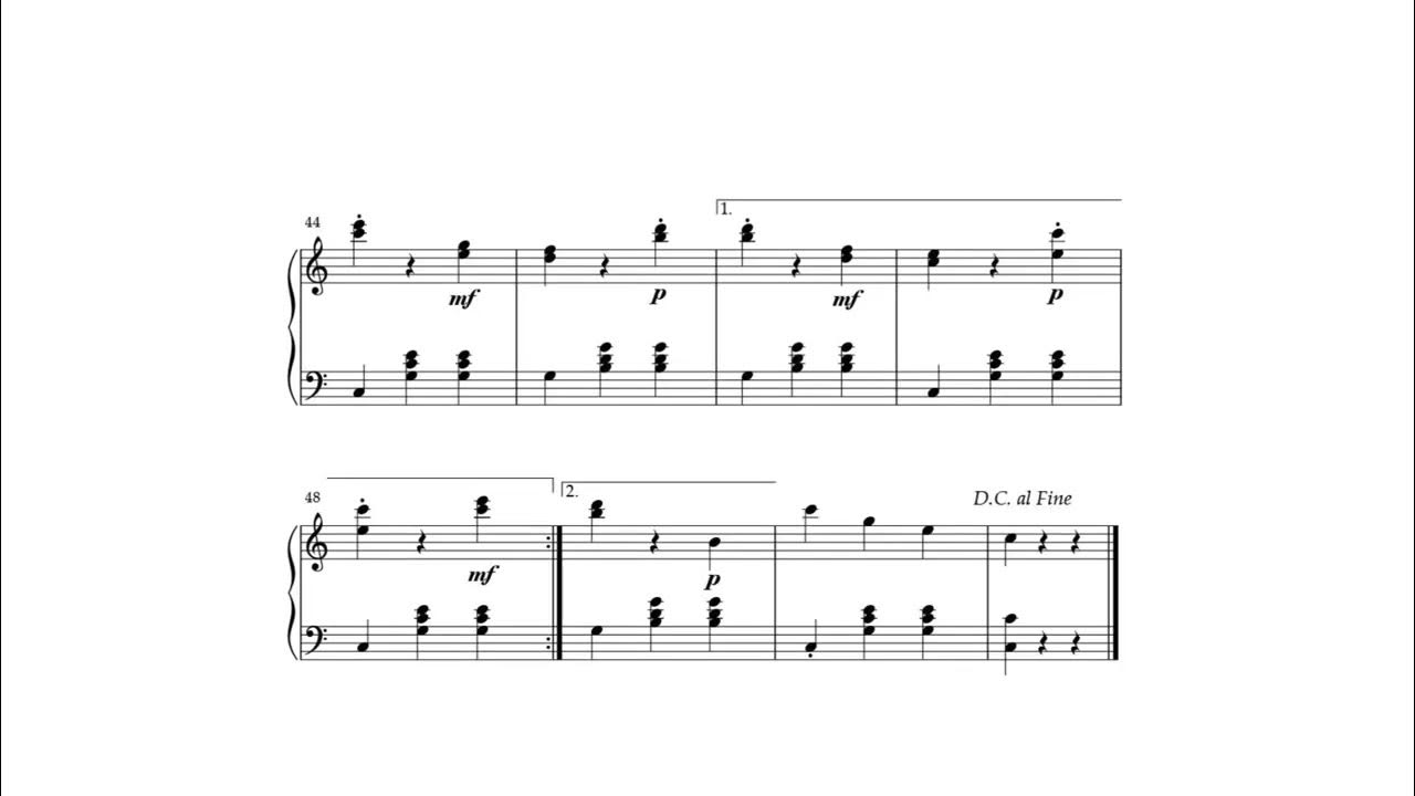 Chopstick Piano Sheet Music YouTube