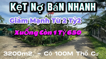 Giảm Mạnh Từ 2 Tỷ2 Xuống Chỉ Còn 1 tỷ650 Cho Tổng 3200m2 ( Có 100 Thổ Cư ) Ngay Khu Dân Cư sầm Uốt