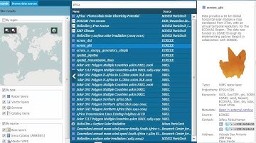 Map Interface (GIS) - Basics - Initiate advanced analysis using the GlobalAtlas using active layers