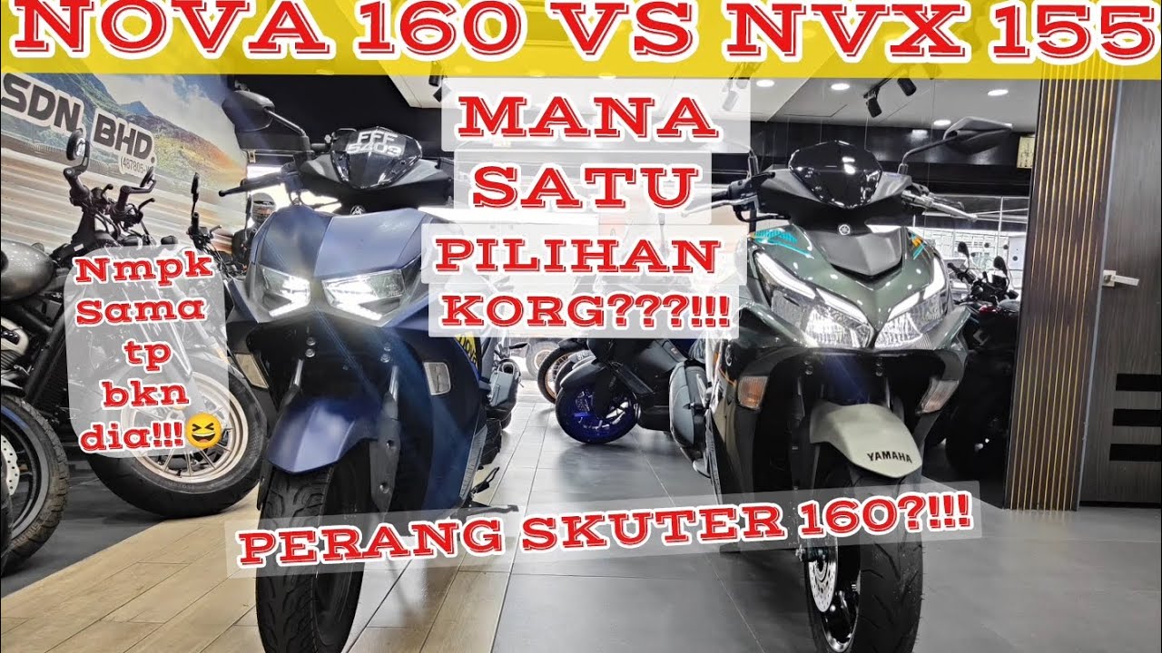 AVETA NOVA 160 VS YAMAHA NVX 155 - MANA SATU PILIHAN KORG!!! PERANG SKUTER 160!!!