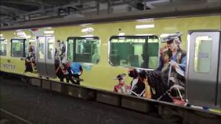 E721系P-2編成が相馬野馬追ラッピングで黄色に