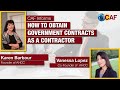 How to obtain government contracts as a contractor