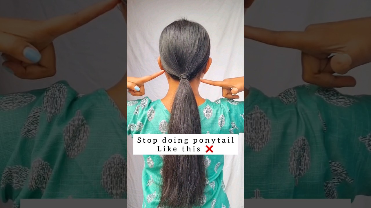 do this beautiful ponytail hairstyle hack/#hairstyle #hair #hairtutorial #hacks