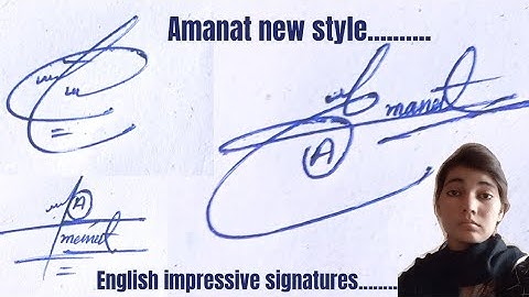 Amanat new style signature#english impressive signatures#name  signature with arooj
