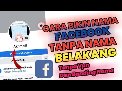 CARA GANTI NAMA FACEBOOK TANPA NAMA BELAKANG | ganti nama facebook satu kata