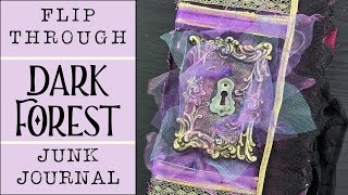 Dark Forest Junk Journal Flip Through | Witchy Junk Journal Page Ideas @GiggleGlitterGraphics
