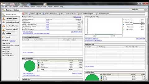 sage 50 enviroment and dashboard