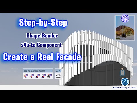 Step by Step Create a real Façade in SketchUp | Plugin Tricks