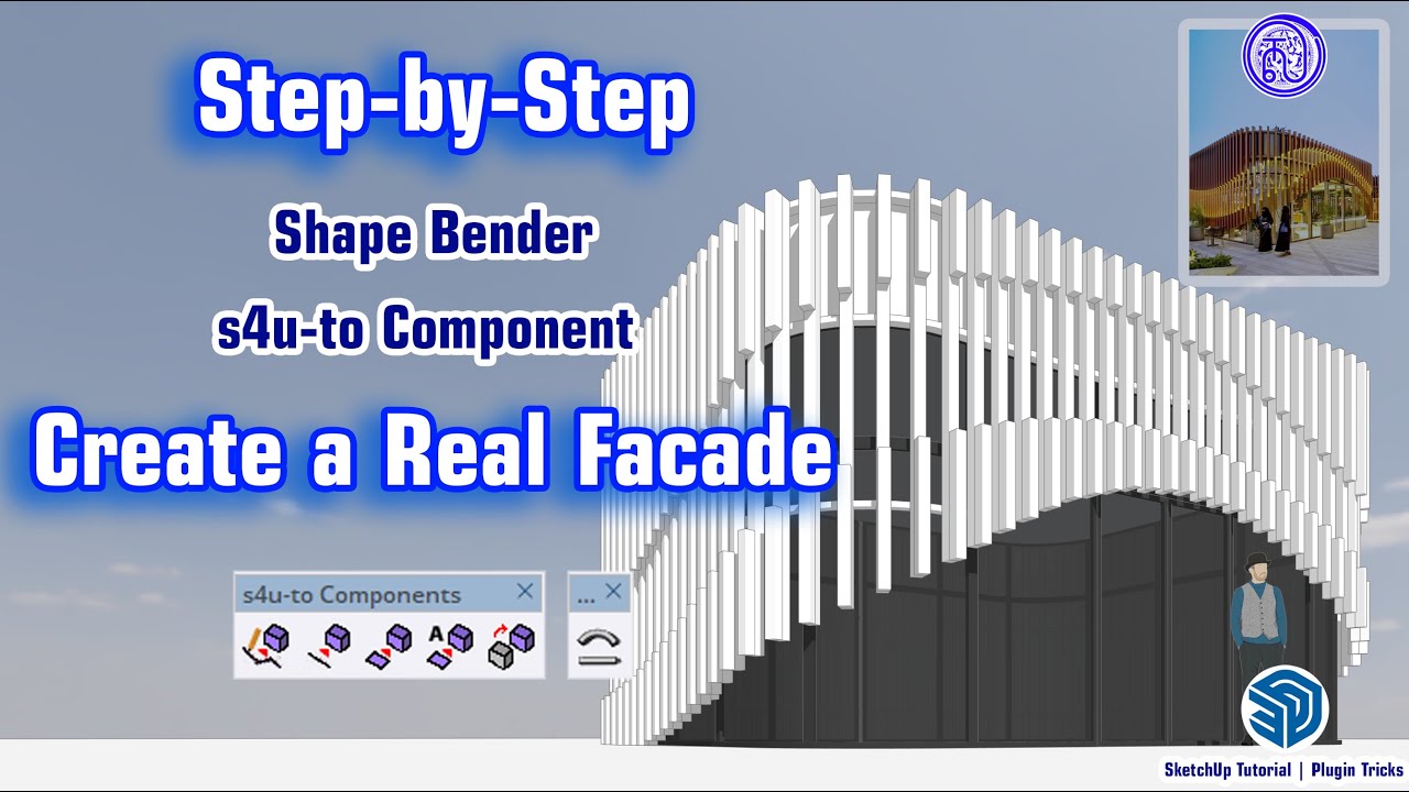 Step by Step Create a real Façade in SketchUp | Plugin Tricks