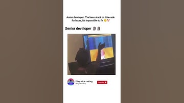 Junior vs senior developer 😂#junior #funny #programming #developer #meme