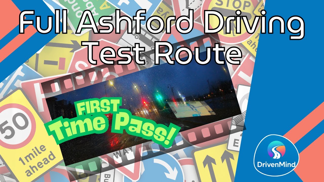 🚗Ashford Driving Test Route 14 | First Time Pass in the dark!🎉(2 Faults!)