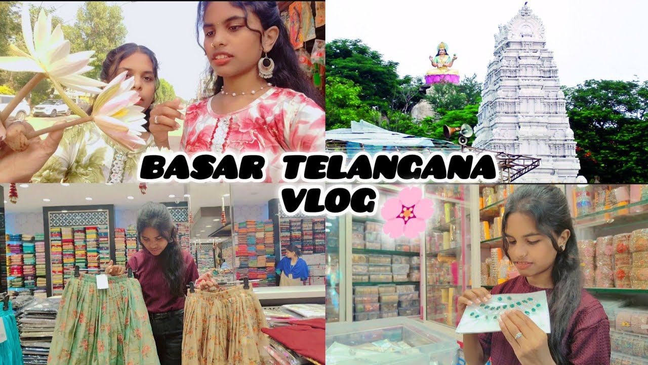 Basar Saraswati Mandir Telangana😇🌸... Aaj to Jam Ke Shopping Ki Telangana Me😁.. #missbutki #vlog