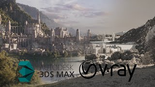 A Gondor City  Full 3D CGI [3DSMAX & VRAY] +BREAKDOWN