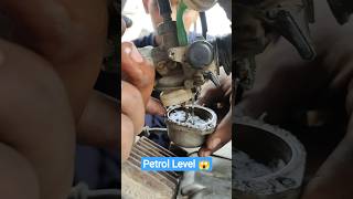 without full carburettor open petrol level setting 😱 #youtubeshorts #bikehonda #virelshorts