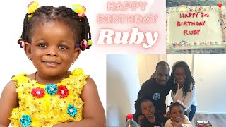 Just US!!! Our INTIMATE family celebration for Ruby’s 3rd Birthday | Photoshoot | Cake and Gifts