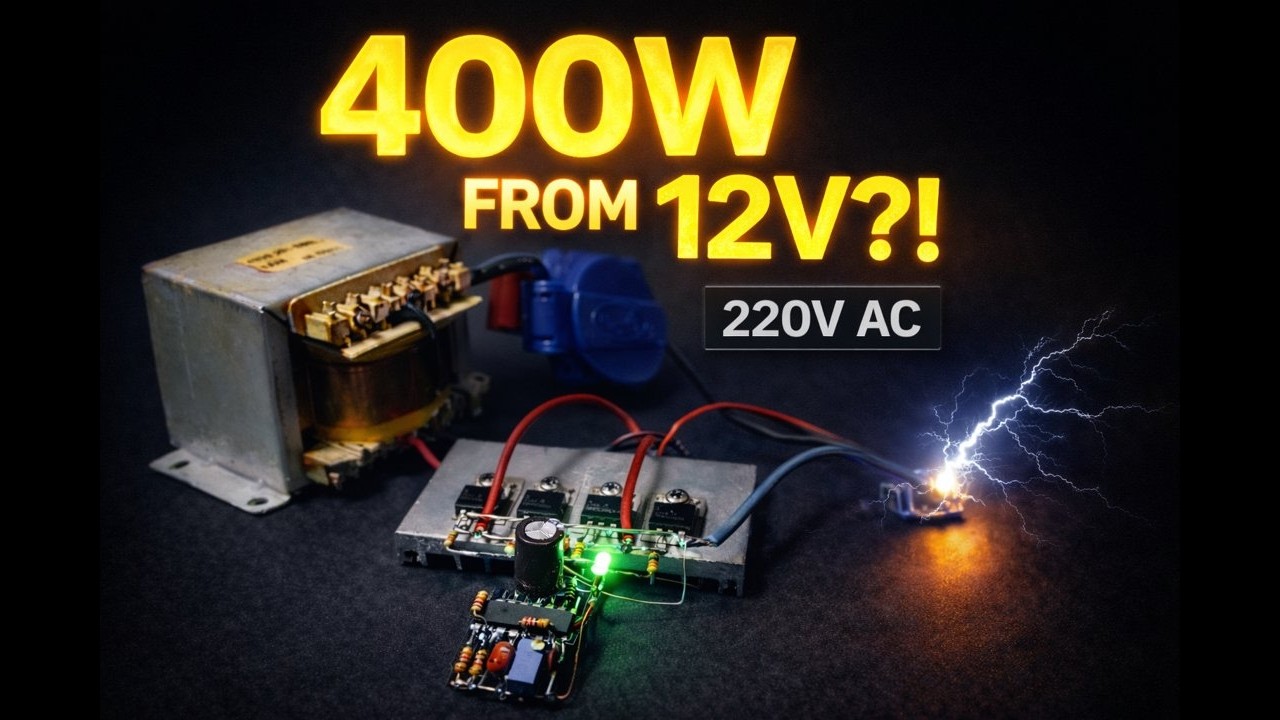400W 12V to 220V Inverter | SG3525 + 4x 50N06 MOSFET Full Build