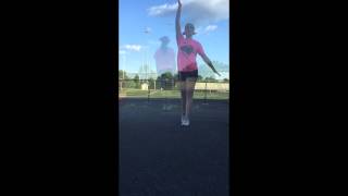 Band dances slow w/ counts (front and back)