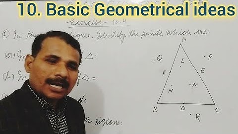 Exercise 10.4, Chapter 10 Basic Geometrical ideas Q. 1-4 # Number of triangle in the figures # (BFA)