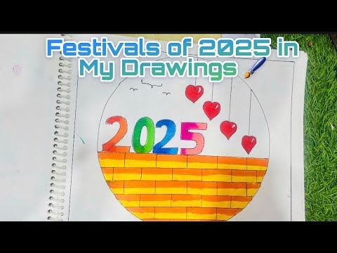 Festivals of 2025 in My Drawings 🖌️#2025 #mydrawings 