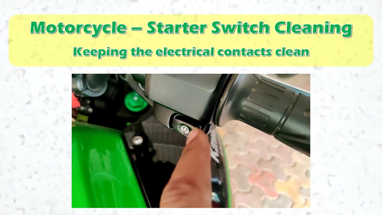 Motorcycle starter switch cleaning Kawasaki Versys 650 YouTube