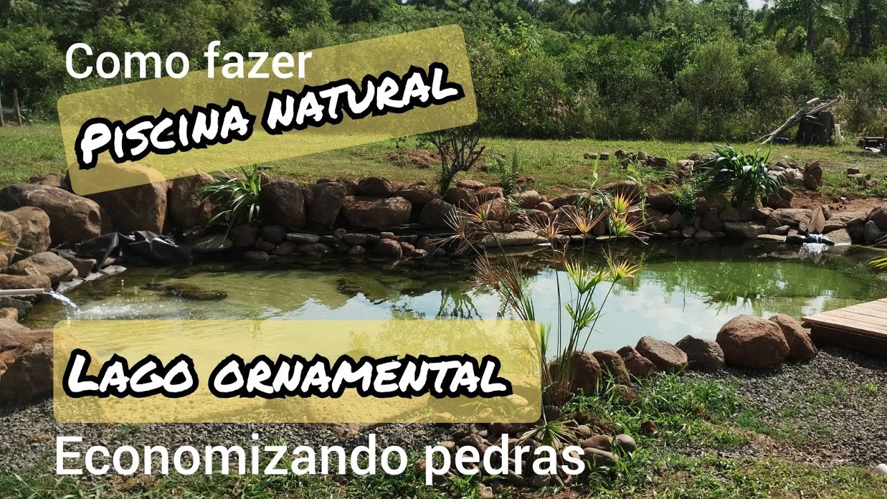 Como economizar pedras no lago ornamental e piscina natural