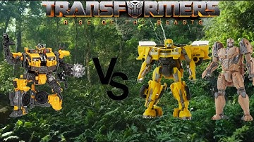 Transformers: Rise Of The Beasts (Stop Motion) - BattleTrap Vs Bumblebee & Cheetor
