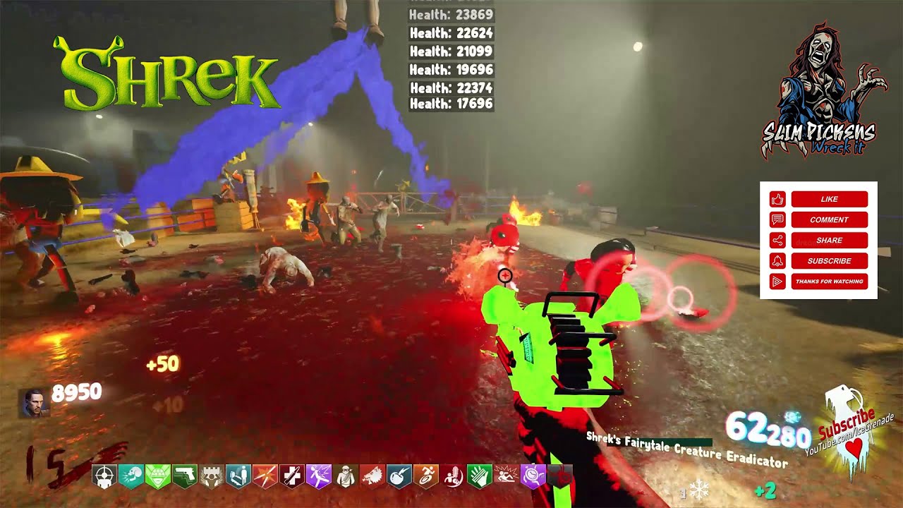 Destroying Lord Farquaad saving SHREK custom zombies. YouTube