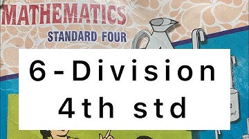 4th std mathematics-6th lesson division