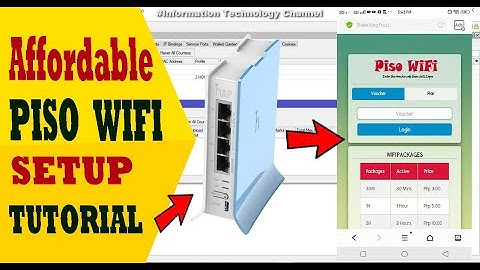 Piso WiFi Voucher type Tutorial using Mikrotik Router | Mikrotik Hotspot Setup