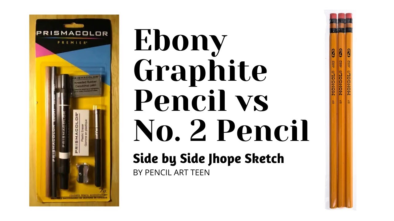 Ebony Graphite Pencil vs No.2 Pencil ft. Jhope Sketch YouTube