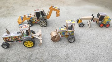 How to make matchbox tractor at home | Diy Mini tractor | Mini Tractor Science Project
