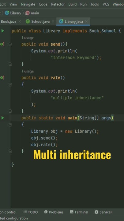 multiple inheritance in java - YouTube