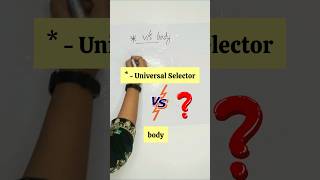 Day 5(2/2) 🚀Body vs Universal Selector — What Most Beginners Get Wrong #css #shorts
