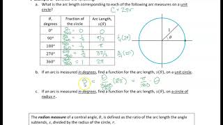 9.3 Radian and Arc Length: Example 1