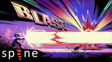 Axel Blaster Combo Animation - Spine2D + traditional animation