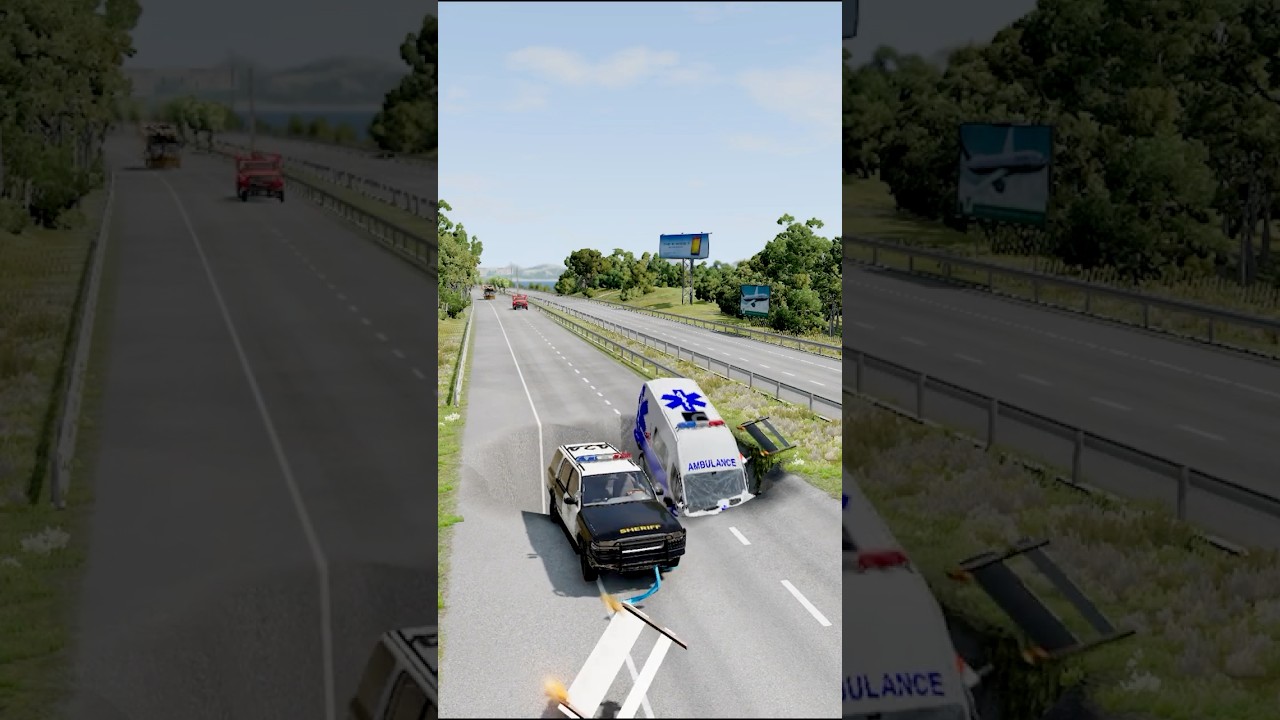Cars & Buses vs Massive Pit- BeamNG.drive