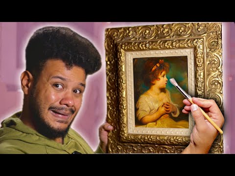 I painted over a THRIFT SHOP Painting!
