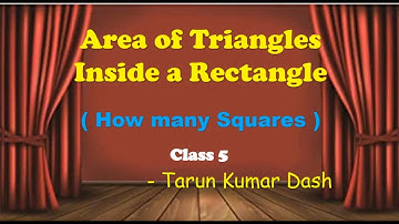Area of Triangles inside a Rectangle | How many Squares | Try Triangles | By Tarun Kumar Dash