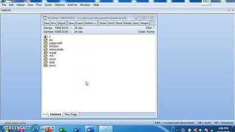 How to estimate threshold analysis in eviews