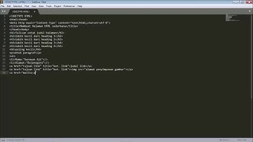 inilah dasar-dasar html menggunakan sublime text