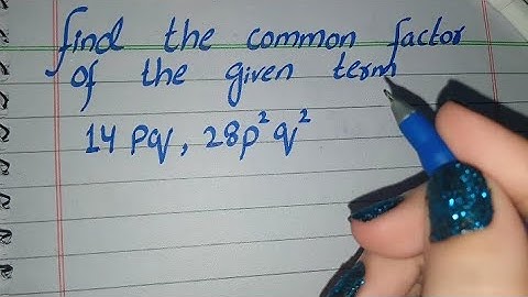 Find the Common Factor of the given term, 14pq 28p2q2
