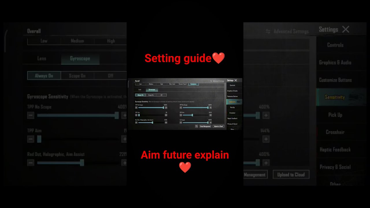 Setting Guide Aim Future Explain Tips And Tricks Viral Bgmi Tipsandtricks Levhino Sevou